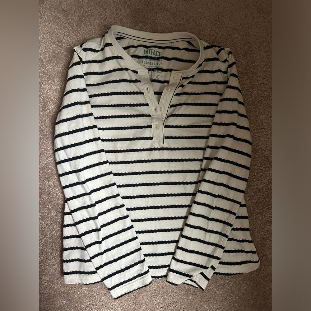 Fatface Stripe Long Sleeve Shirt